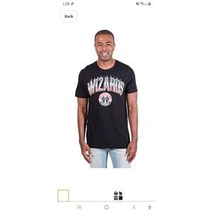 New XL Ultra Game NBA Washington Wizards Short Sleeve Crew Neck Arched Plexi Tee